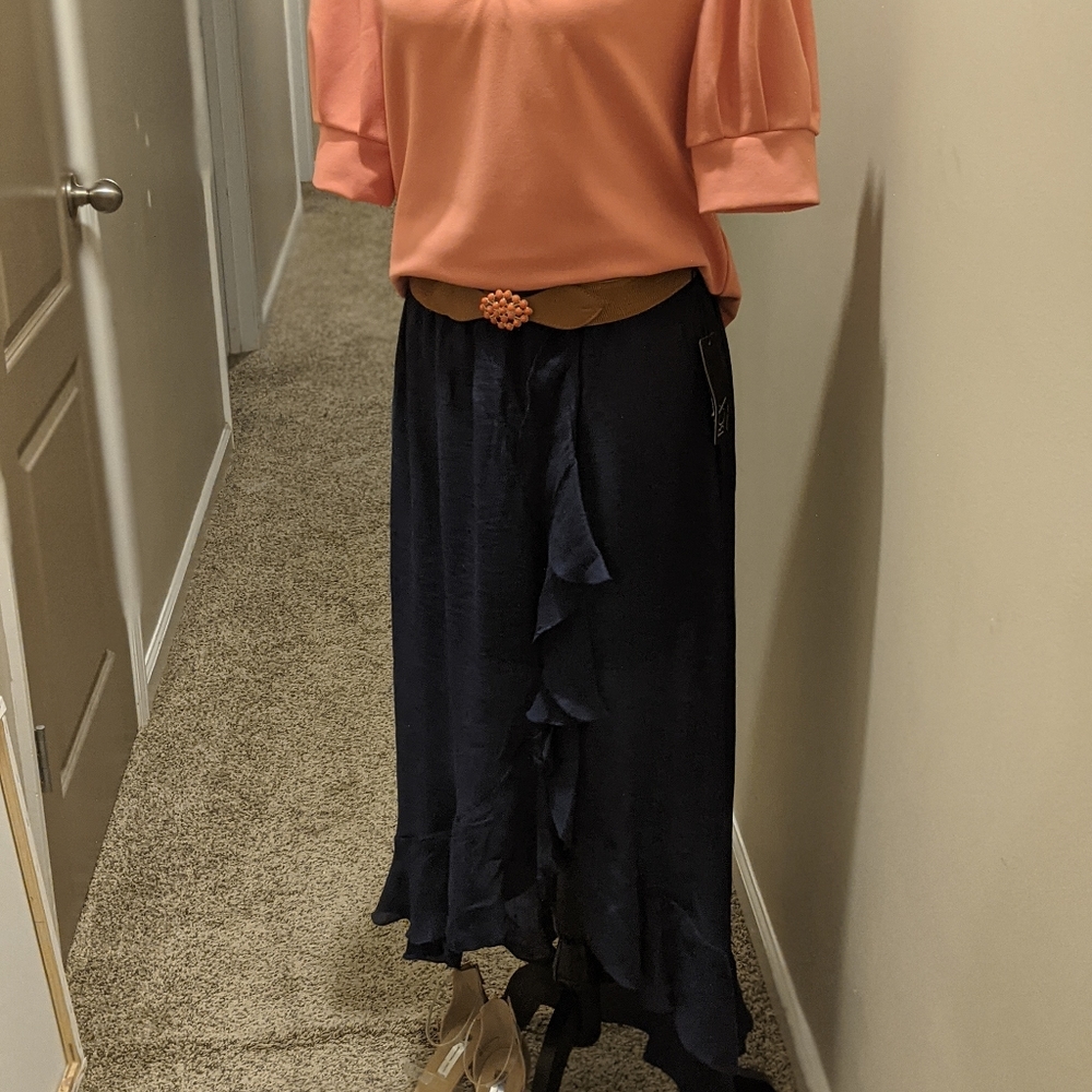 Textured Pull-On Skirt